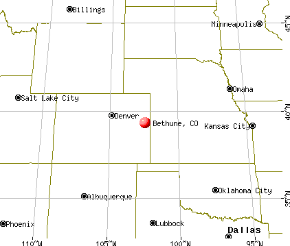 Bethune, Colorado map