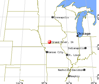 Grand River, Iowa map