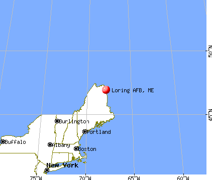Loring AFB, Maine map