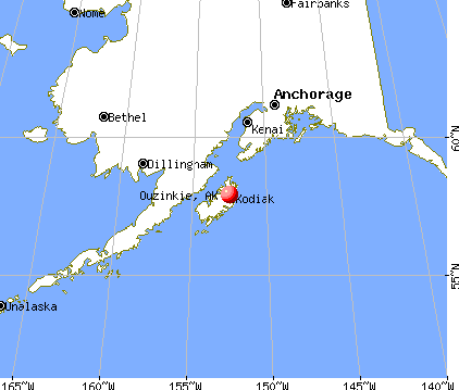 Ouzinkie, Alaska map