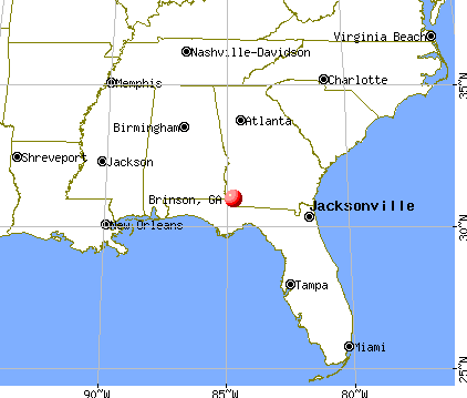 Brinson, Georgia map