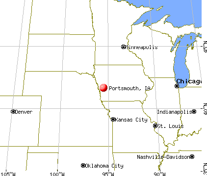 Portsmouth, Iowa map