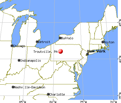 Troutville, Pennsylvania map