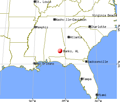 Banks, Alabama map