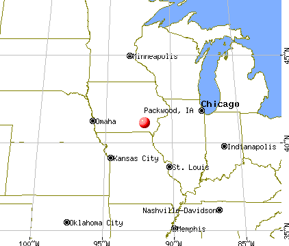 Packwood, Iowa map