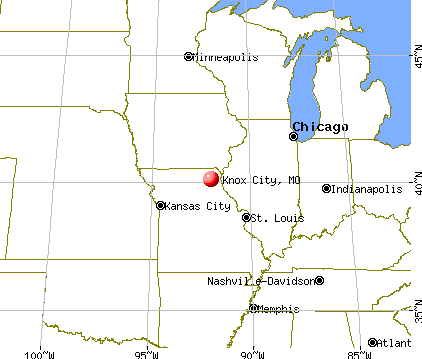 Knox City, Missouri map