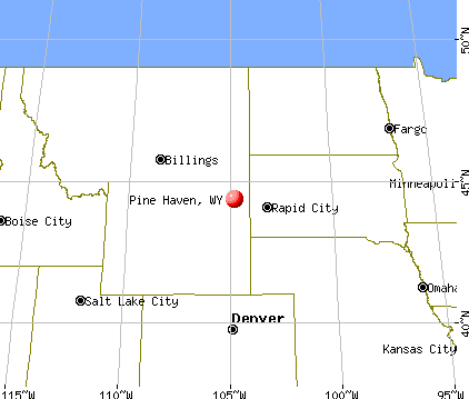 Pine Haven, Wyoming map