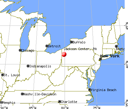 Jackson Center, Pennsylvania map