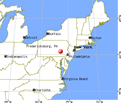 Fredericksburg, Pennsylvania map