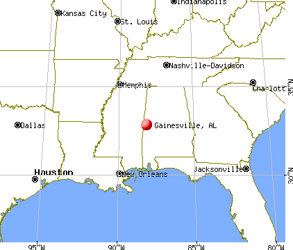 Gainesville, Alabama map
