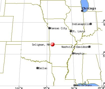 Seligman, Missouri map