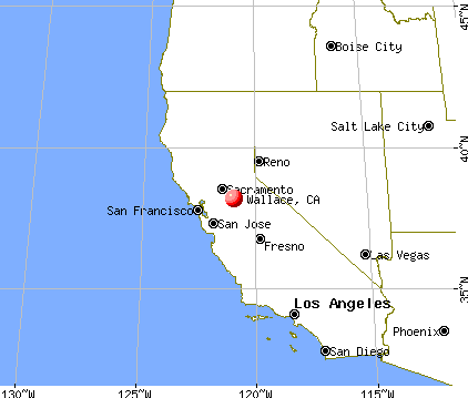 Wallace, California map