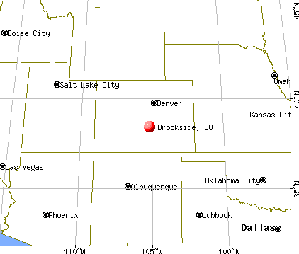 Brookside, Colorado map