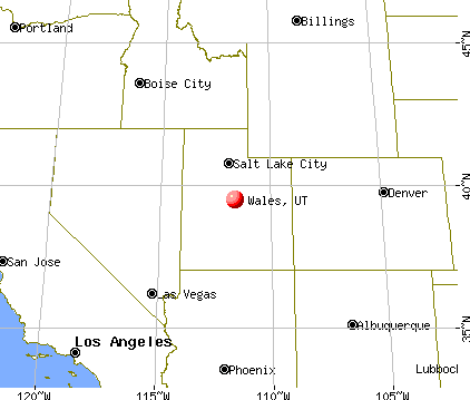Wales, Utah map