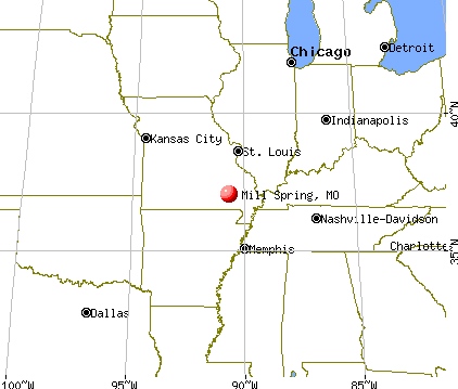 Mill Spring, Missouri map