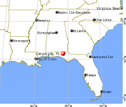 Caryville, Florida map