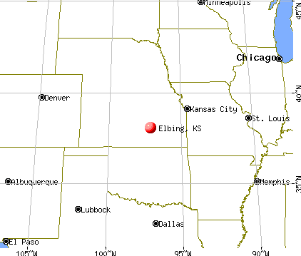 Elbing, Kansas map