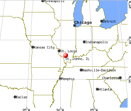 St. Johns, Illinois map