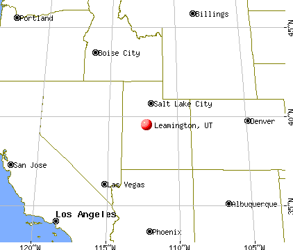 Leamington, Utah map
