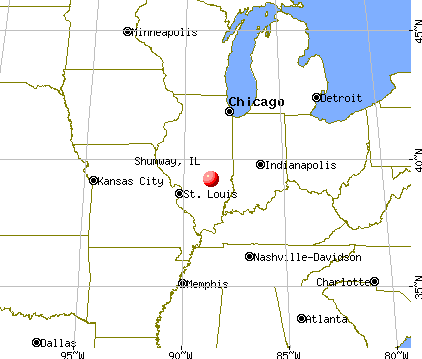 Shumway, Illinois map