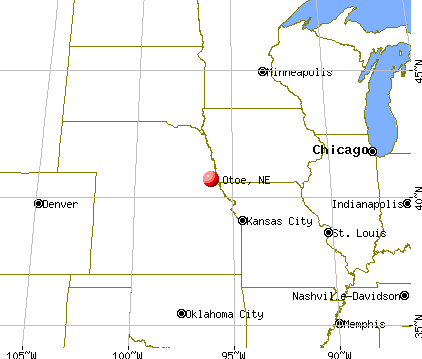 Otoe, Nebraska map