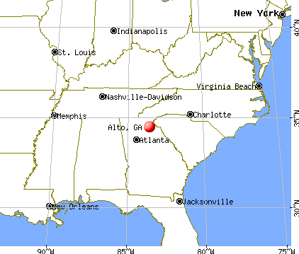 Alto, Georgia map