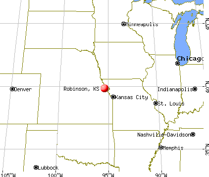 Robinson, Kansas map