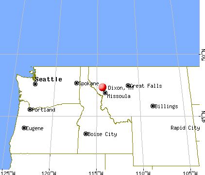 Dixon, Montana map