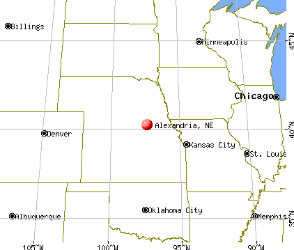 Alexandria, Nebraska map