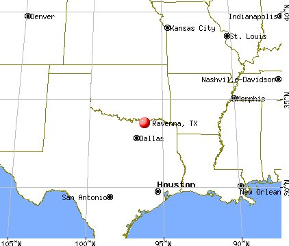 Ravenna, Texas map