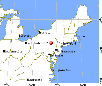 New Columbus, Pennsylvania map