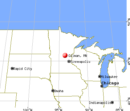 Gilman, Minnesota map