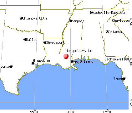 Montpelier, Louisiana map