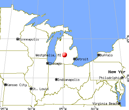 Westphalia, Michigan map