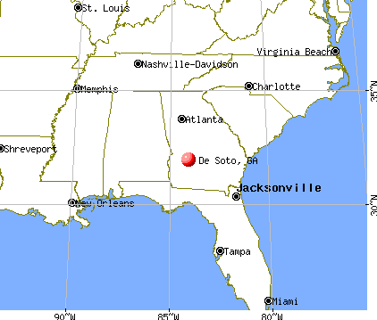 De Soto, Georgia map
