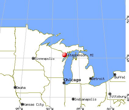 Stephenson, Michigan map