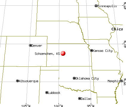 Schoenchen, Kansas map