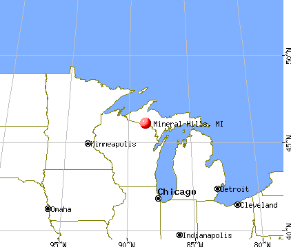 Mineral Hills, Michigan map