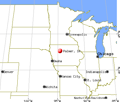Palmer, Iowa map