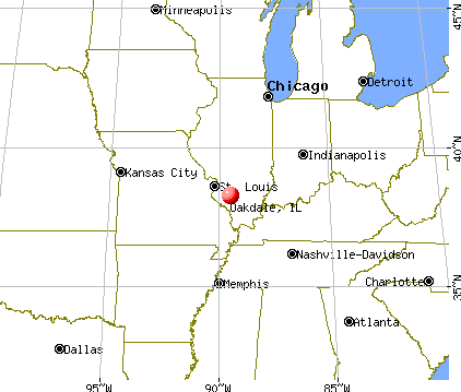 Oakdale, Illinois map