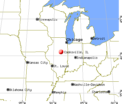 Cooksville, Illinois map