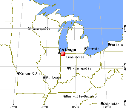 Dune Acres, Indiana map