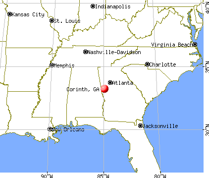 Corinth, Georgia map