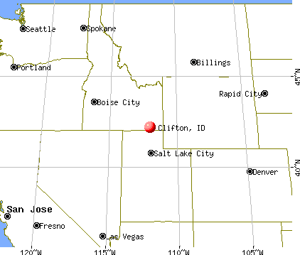 Clifton, Idaho map