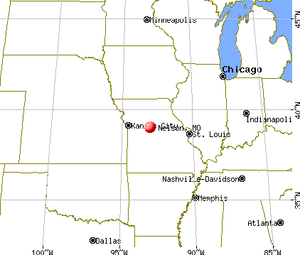 Nelson, Missouri map