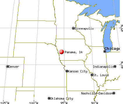 Panama, Iowa map