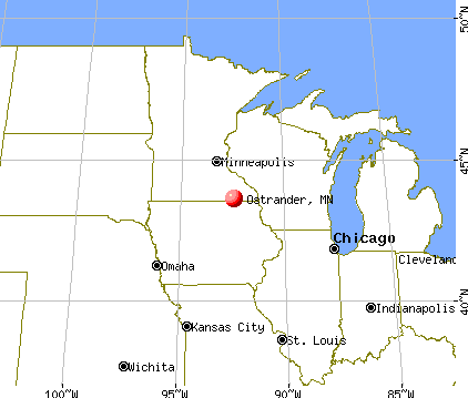 Ostrander, Minnesota map