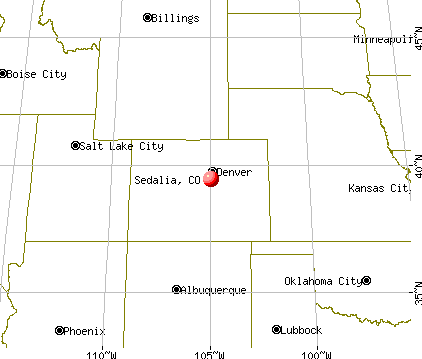 Sedalia, Colorado map