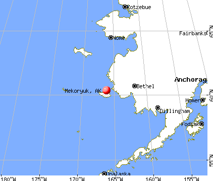 Mekoryuk, Alaska map