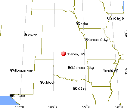Sharon, Kansas map